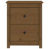 vidaXL Nachtkastjes 2 st 50x35x61,5 cm massief grenenhout honingbruin