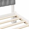vidaXL Bedframe met Gevoerd Hoofdgedeelte Wit 160 x 200 cm