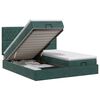 vidaXL Ottoman bed met matras met hoofdeinde 2 st Donkergroen Fluweel