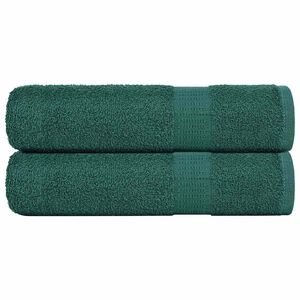 vidaXL Douchehanddoeken FROGN 2 st 70x140 cm 360 g/m&sup2; groen