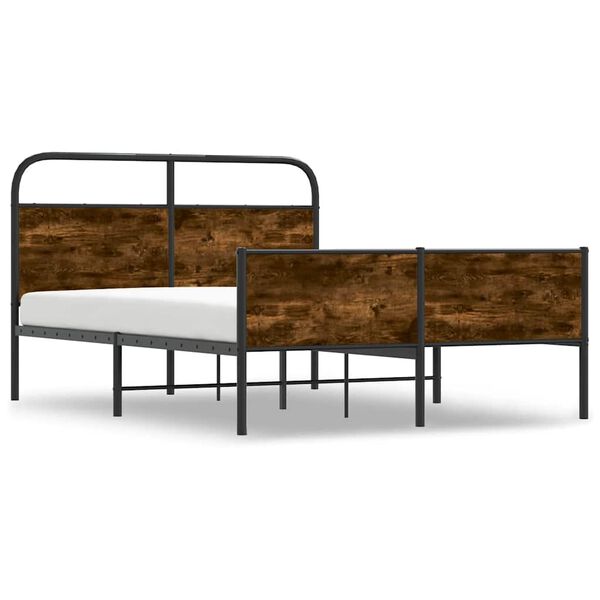 vidaXL Bedframe zonder matras bewerkt hout sonoma eikenkleur 120x200cm