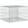 vidaXL Gabion Verhoogd Bed 60 x 60 x 40 cm Gegalvaniseerd staal Zilver