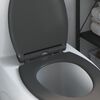 vidaXL Toiletzitting Antraciet 47 x 37,5 x 3,8 cm Duroplast