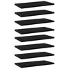 vidaXL Wandschappen 8 st 40x20x1,5 cm spaanplaat zwart