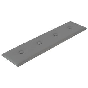 vidaXL Wandhoofdbord 12 st Grijs Nep Leer
