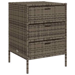 vidaXL Tuinkast 55x59x80 cm poly rattan grijs