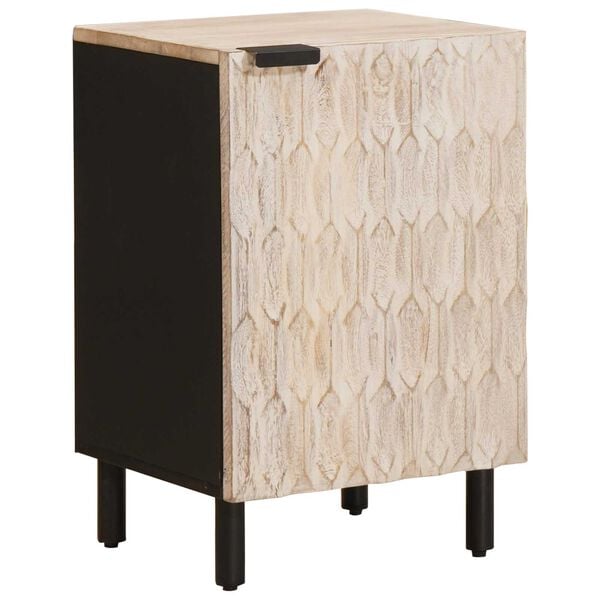 vidaXL Badkamerkast met plank Wit 38 x 33 x 58 cm Massief Mango Hout