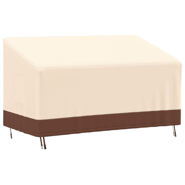 vidaXL Tuinhoes 3-zitsbank 600D 159x84x56/81 cm oxford beige
