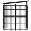 vidaXL Hondenkennel met dak 1,84 m&sup2; staal