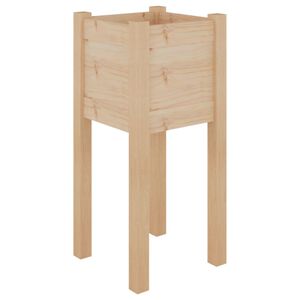 vidaXL Plantenbak 31x31x70 cm massief grenenhout