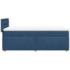 vidaXL Boxspring met matras stof blauw 90x200 cm