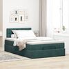 vidaXL Ottoman bed met matras en LED's 120x200cm fluweel donkergroen