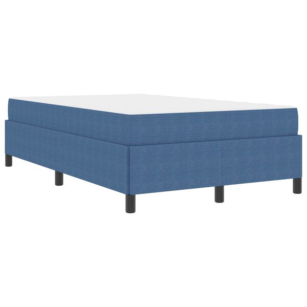 vidaXL Bedframe met matras Blauw 120 x 200 cm Stof