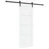 vidaXL Schuifdeur 78 x 211 cm Bewerkt hout Wit en zwart
