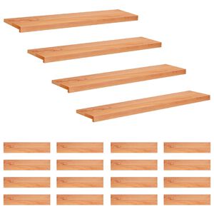 vidaXL Trapmatten 20 st Lak 110 x 25 x 2 cm Massief beukenhout