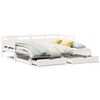 vidaXL Slaapbank met onderschuifbed/lades zonder matras 80x200 cm wit