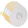 vidaXL Zelfklevende schuimtape 4 st Wit 15mm x 5m CR Schuim