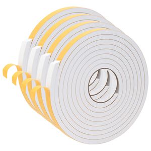 vidaXL Zelfklevende schuimtape 4 st Wit 15mm x 5m CR Schuim