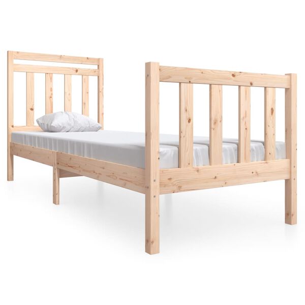 vidaXL Bedframe massief hout 75x190 cm