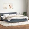 vidaXL Boxspring met matras fluweel donkergrijs 180x220 cm