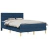 vidaXL Bedframe met matras met hoofdeinde Blauw 140 x 200 cm Stof