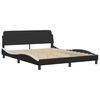 vidaXL Bedframe "Dover" kunstleer zwart en wit 160x200 cm