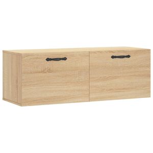 vidaXL Wandkast 100x36,5x35 cm bewerkt hout sonoma eikenkleurig