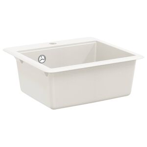 vidaXL Wasbak Wit 470 x 440 mm Graniet