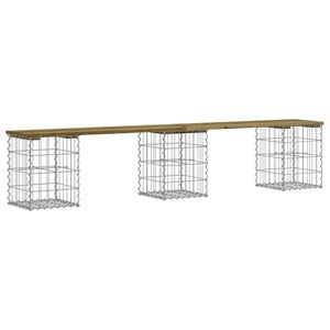 vidaXL Tuinbank schanskorfontwerp 203x31x42 cm ge&iuml;mpregneerd hout