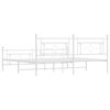 vidaXL Bedframe met hoofd- en voeteneinde metaal wit 193x203 cm