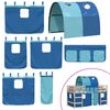 vidaXL Kinderhoogslaper met tunnel 90x190 cm massief grenenhout blauw