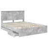 vidaXL Bedframe met lade Beton Grijs 150 x 200 cm Ingenieurshout
