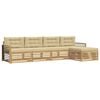 vidaXL Buiten bankenset met kussen 5 pcs Wit en Beige Polyester