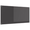 vidaXL Keukenachterwand Donkergrijs 120 x 60 cm gehard glas