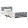 vidaXL Bedframe Lichtgrijs 100 x 200 cm Massief grenenhout