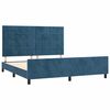 vidaXL Bedframe met hoofdeinde fluweel donkerblauw 180x200 cm