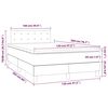 vidaXL Boxspring met matras stof donkergrijs 120x200 cm