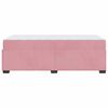 vidaXL Bedframe met matras Roze 80 x 200 cm Stof