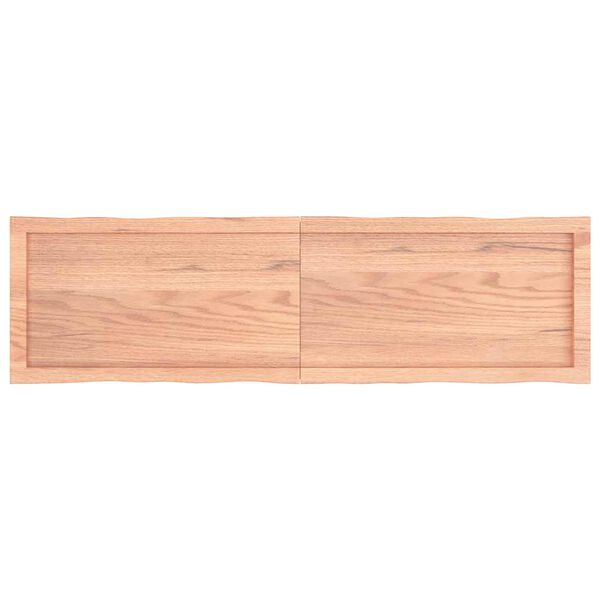 vidaXL Tafelblad natuurlijke rand 140x40x(2-6)cm eikenhout lichtbruin