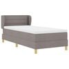 vidaXL Boxspringbed met matras met hoofdeinde Taupe 90 x 190 cm Stof