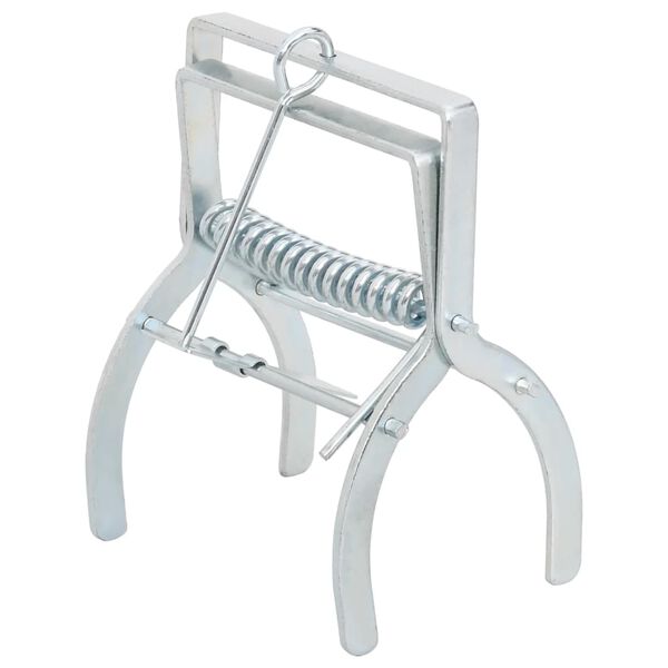 vidaXL Mollenvallen 4 st gegalvaniseerd staal zilverkleurig