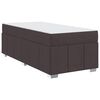 vidaXL Bedframe met matras Donkerbruin 80 x 200 cm Stof