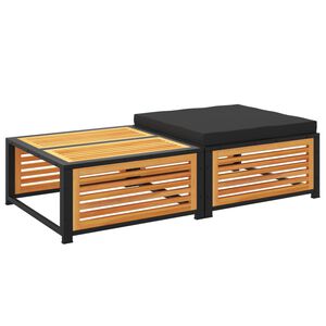 vidaXL Tuintafel met kruk massief acaciahout