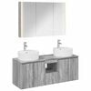 vidaXL Badkamerkastenset 4 pcs Grijs Sonoma Bewerkt hout