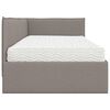 vidaXL Hoekbedframe met Matras met hoofdeinde 2 pcs Taupe Fluweel
