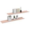 vidaXL Drijvende plank 2 pcs Roze 100 x 18 x 2,5 cm Staal