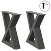 vidaXL Salontafelpoten 2 st 40x(30-31,3) cm staal antraciet