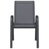 vidaXL Tuinstoelen stapelbaar 4 st textileen stof grijs
