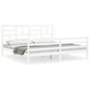 vidaXL Bedframe met hoofdbord massief hout wit
