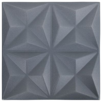 vidaXL 12 st Wandpanelen 3D origami 3 m² 50x50 cm grijs